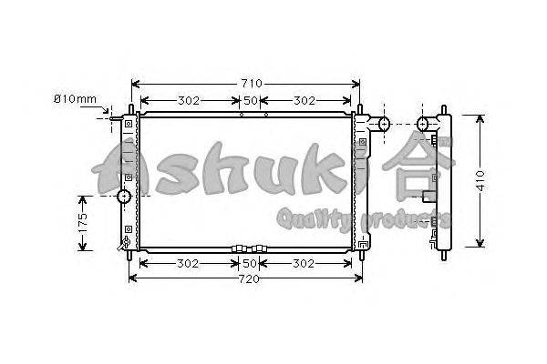 Радиатор, охлаждение двигателя ASHUKI J210-01