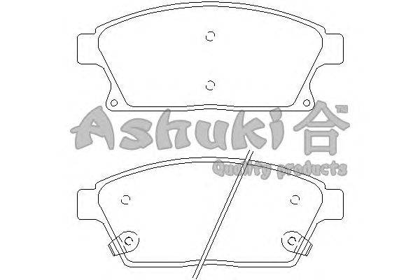 Комплект тормозных колодок, дисковый тормоз ASHUKI J00955
