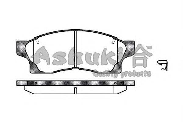 Комплект тормозных колодок, дисковый тормоз ASHUKI T114-10J