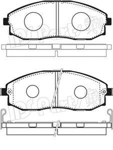 Комплект тормозных колодок, дисковый тормоз IPS Parts IBD-1H02