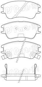 Комплект тормозных колодок, дисковый тормоз IPS Parts IBD-1H15