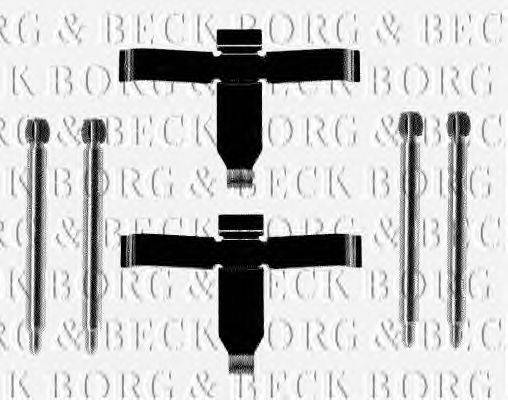 Комплектующие, колодки дискового тормоза BORG & BECK BBK1000