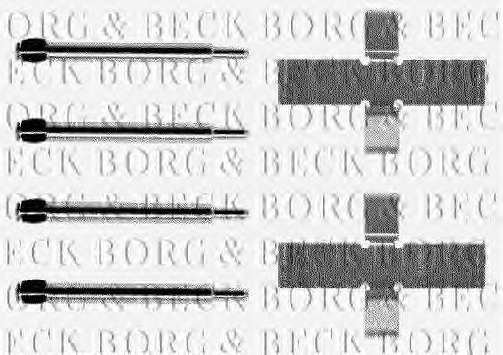 Комплектующие, колодки дискового тормоза BORG & BECK BBK1002