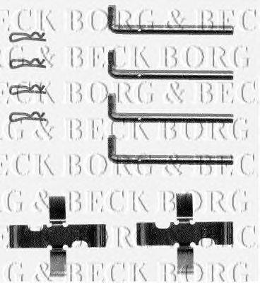 Комплектующие, колодки дискового тормоза BORG & BECK BBK1003