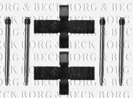 Комплектующие, колодки дискового тормоза BORG & BECK BBK1007