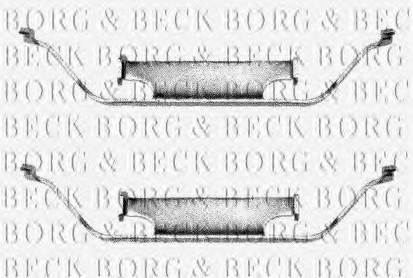 Комплектующие, колодки дискового тормоза BORG & BECK BBK1011