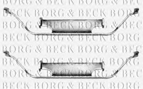 Комплектующие, колодки дискового тормоза BORG & BECK BBK1013