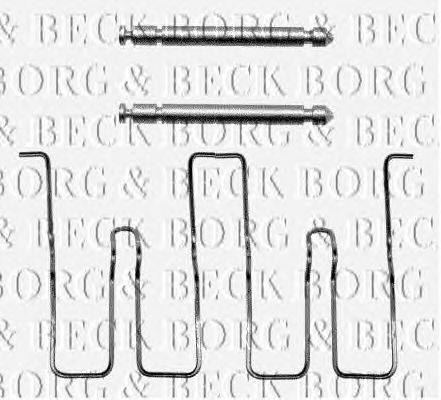 Комплектующие, колодки дискового тормоза BORG & BECK BBK1016