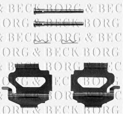 Комплектующие, колодки дискового тормоза BORG & BECK BBK1032