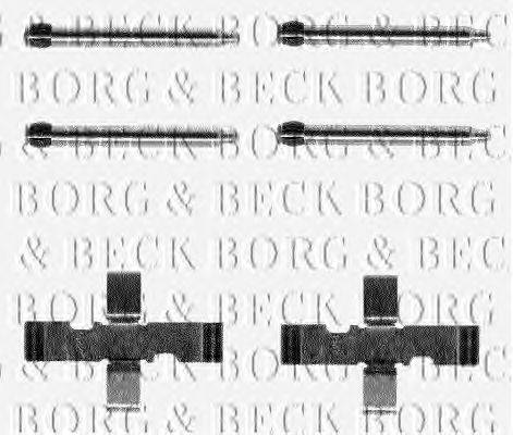 Комплектующие, колодки дискового тормоза BORG & BECK BBK1033