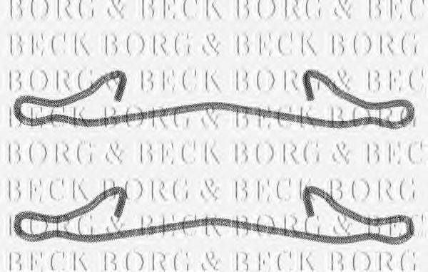 Комплектующие, колодки дискового тормоза BORG & BECK BBK1036
