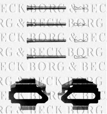 Комплектующие, колодки дискового тормоза BORG & BECK BBK1037