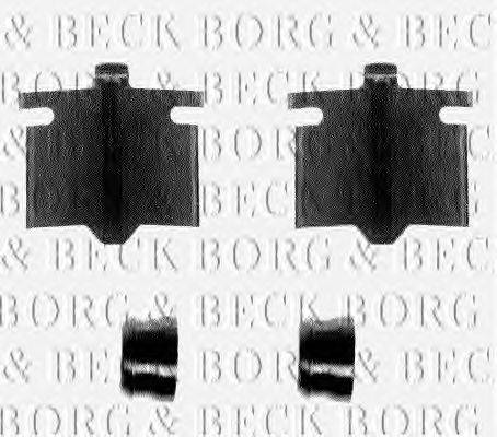 Комплектующие, колодки дискового тормоза BORG & BECK BBK1046