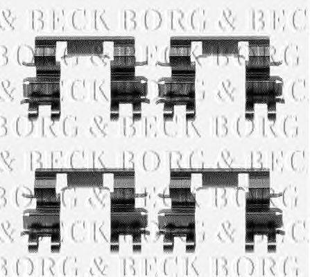 Комплектующие, колодки дискового тормоза BORG & BECK BBK1055