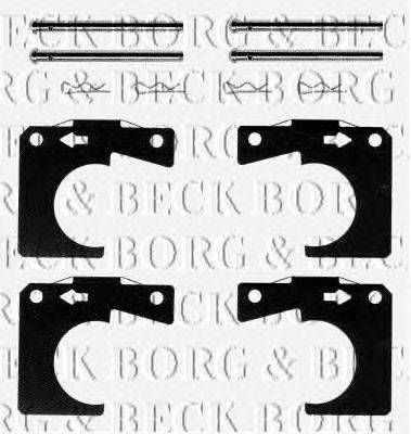 Комплектующие, колодки дискового тормоза BORG & BECK BBK1063