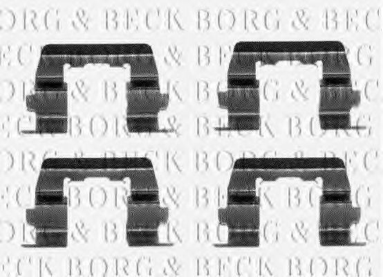 Комплектующие, колодки дискового тормоза BORG & BECK BBK1065