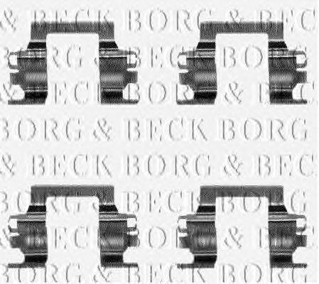 Комплектующие, колодки дискового тормоза BORG & BECK BBK1066