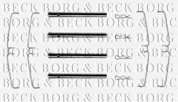 Комплектующие, колодки дискового тормоза BORG & BECK BBK1068