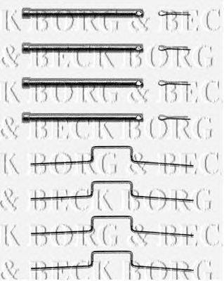 Комплектующие, колодки дискового тормоза BORG & BECK BBK1074