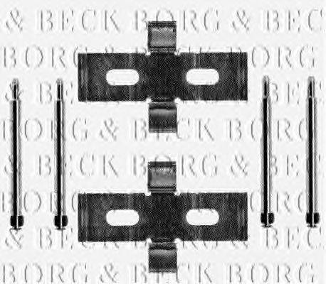 Комплектующие, колодки дискового тормоза BORG & BECK BBK1085