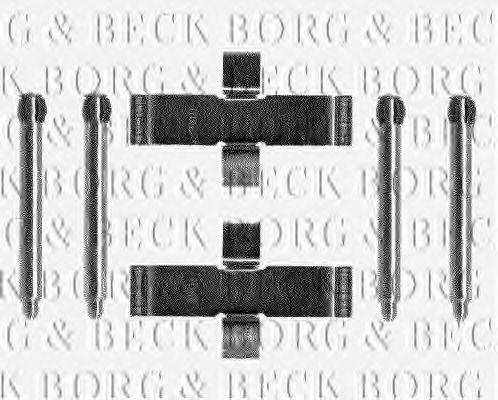 Комплектующие, колодки дискового тормоза BORG & BECK BBK1089