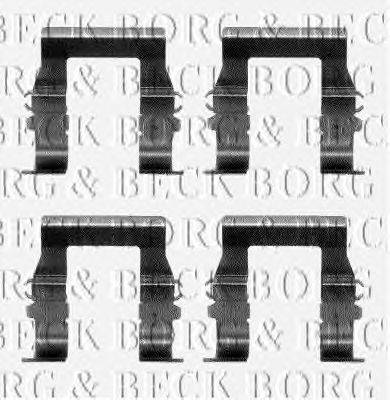 Комплектующие, колодки дискового тормоза BORG & BECK BBK1095