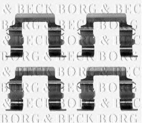 Комплектующие, колодки дискового тормоза BORG & BECK BBK1099