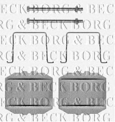 Комплектующие, колодки дискового тормоза BORG & BECK BBK1102