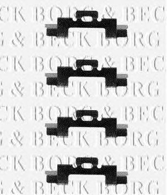 Комплектующие, колодки дискового тормоза BORG & BECK BBK1103