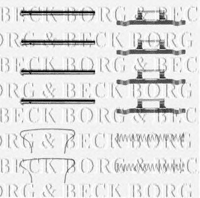 Комплектующие, колодки дискового тормоза BORG & BECK BBK1104