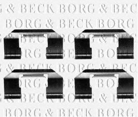 Комплектующие, колодки дискового тормоза BORG & BECK BBK1109