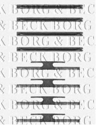 Комплектующие, колодки дискового тормоза BORG & BECK BBK1118