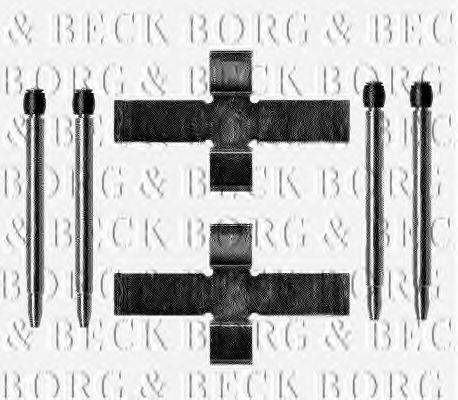 Комплектующие, колодки дискового тормоза BORG & BECK BBK1129