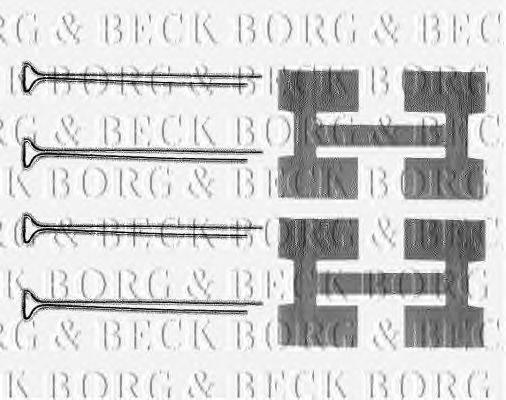 Комплектующие, колодки дискового тормоза BORG & BECK BBK1134