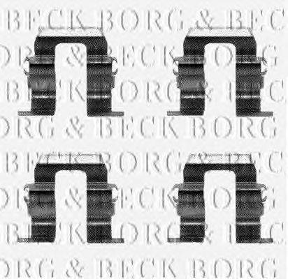 Комплектующие, колодки дискового тормоза BORG & BECK BBK1141