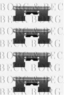 Комплектующие, колодки дискового тормоза BORG & BECK BBK1146