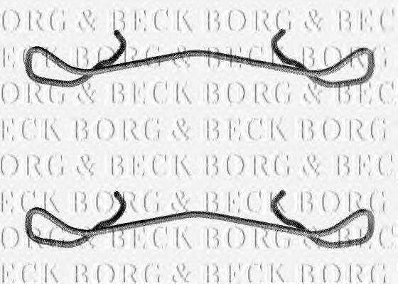 Комплектующие, колодки дискового тормоза BORG & BECK BBK1170