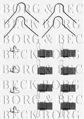 Комплектующие, колодки дискового тормоза BORG & BECK BBK1171