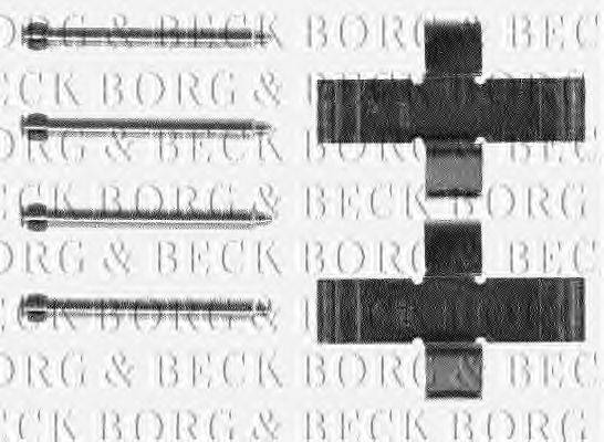 Комплектующие, колодки дискового тормоза BORG & BECK BBK1175