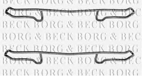 Комплектующие, колодки дискового тормоза BORG & BECK BBK1179