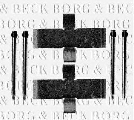 Комплектующие, колодки дискового тормоза BORG & BECK BBK1189