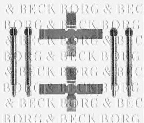 Комплектующие, колодки дискового тормоза BORG & BECK BBK1193