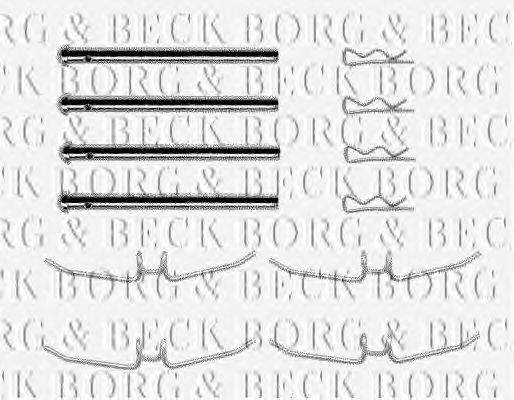 Комплектующие, колодки дискового тормоза BORG & BECK BBK1194