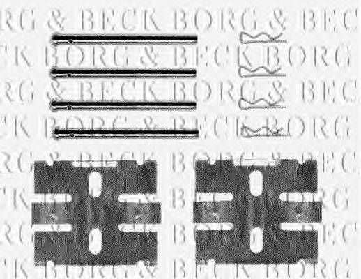 Комплектующие, колодки дискового тормоза BORG & BECK BBK1197