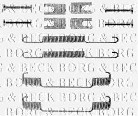 Комплектующие, колодки дискового тормоза BORG & BECK BBK6001