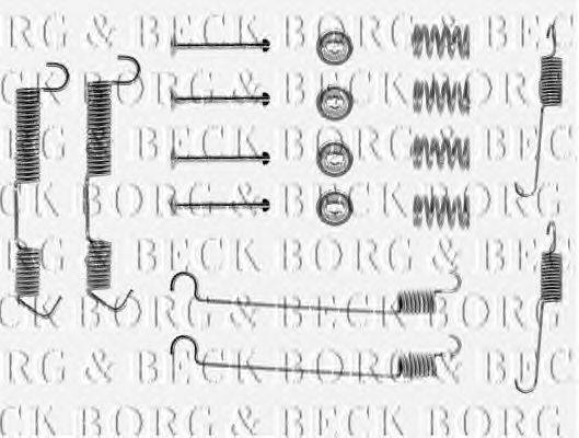 Комплектующие, колодки дискового тормоза BORG & BECK BBK6003
