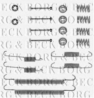 Комплектующие, колодки дискового тормоза BORG & BECK BBK6004