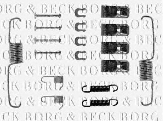 Комплектующие, колодки дискового тормоза BORG & BECK BBK6014