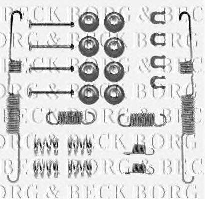 Комплектующие, колодки дискового тормоза BORG & BECK BBK6015