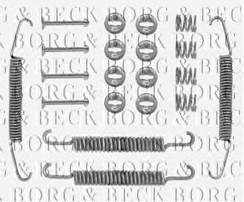 Комплектующие, колодки дискового тормоза BORG & BECK BBK6017